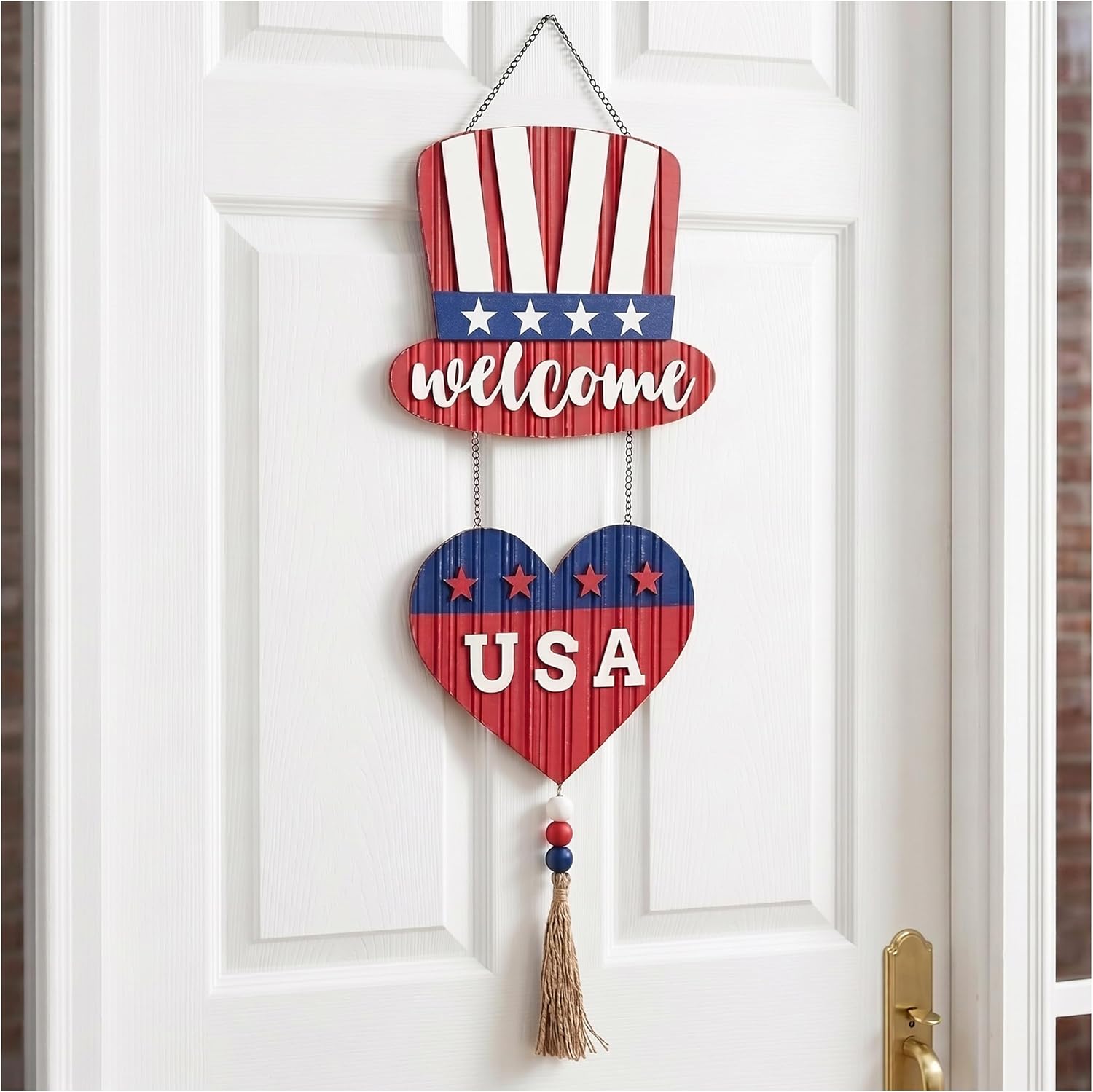 Patriotic Wreath for Front Door